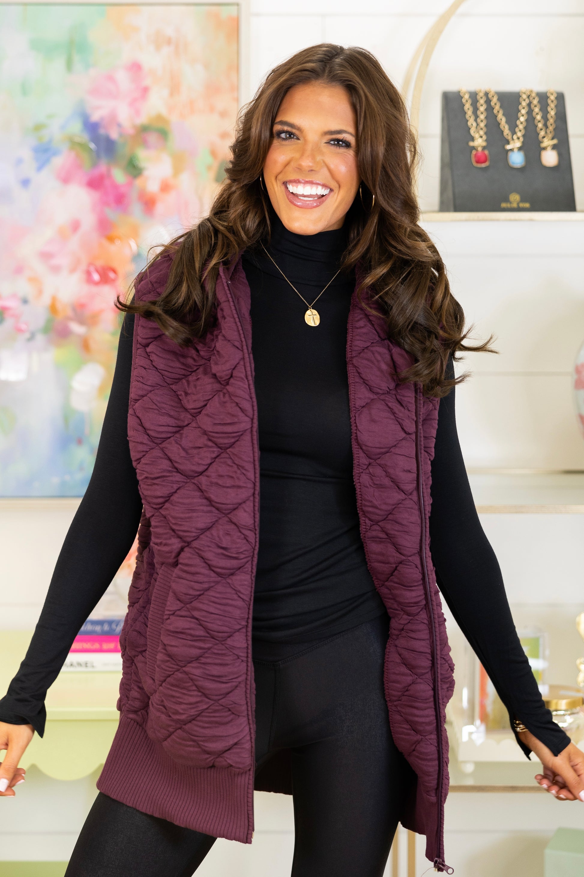 The Winslet Quilted Vest-Vest-Mono B-The Village Shoppe, Women’s Fashion Boutique, Shop Online and In Store - Located in Muscle Shoals, AL.