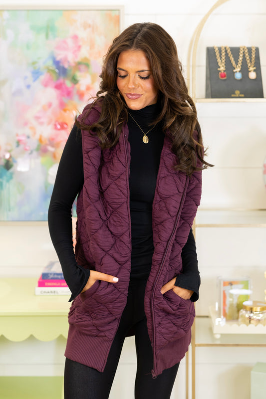 The Winslet Quilted Vest-Vest-Mono B-The Village Shoppe, Women’s Fashion Boutique, Shop Online and In Store - Located in Muscle Shoals, AL.