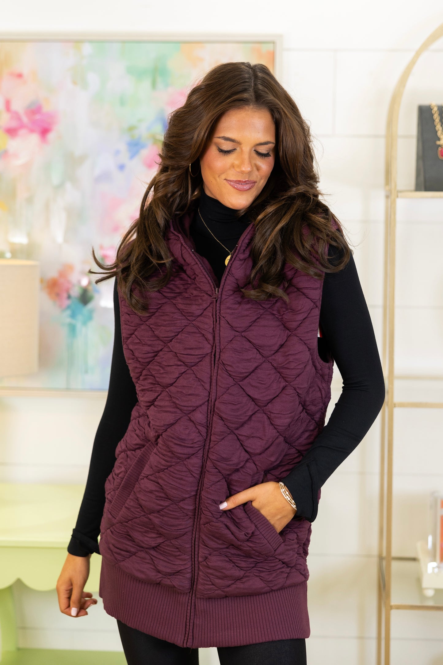 The Winslet Quilted Vest-Vest-Mono B-The Village Shoppe, Women’s Fashion Boutique, Shop Online and In Store - Located in Muscle Shoals, AL.