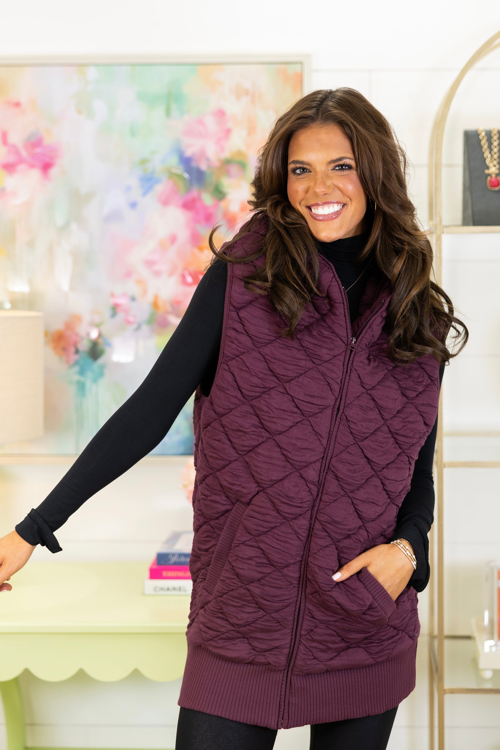 The Winslet Quilted Vest-Vest-Mono B-The Village Shoppe, Women’s Fashion Boutique, Shop Online and In Store - Located in Muscle Shoals, AL.