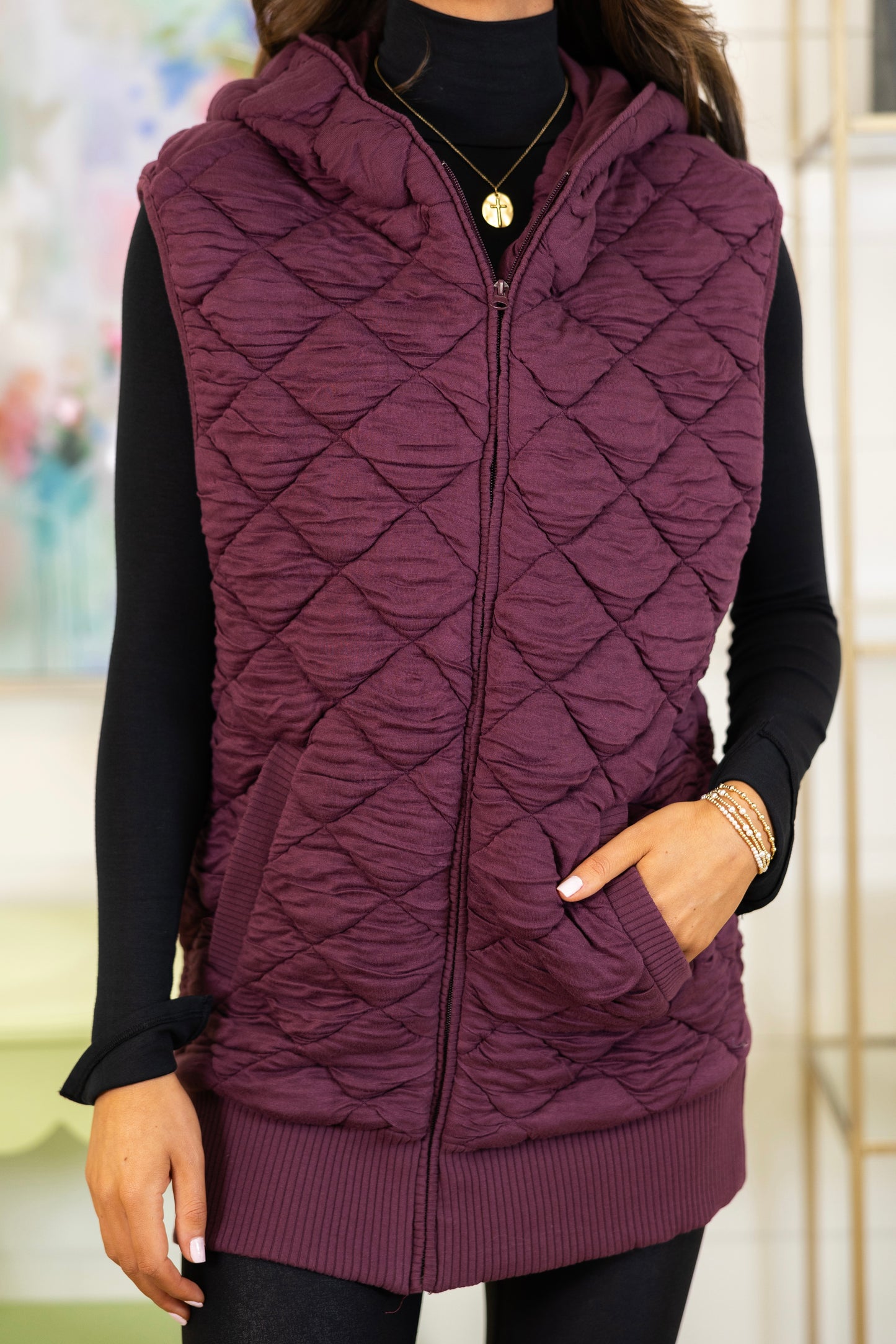 The Winslet Quilted Vest-Vest-Mono B-The Village Shoppe, Women’s Fashion Boutique, Shop Online and In Store - Located in Muscle Shoals, AL.