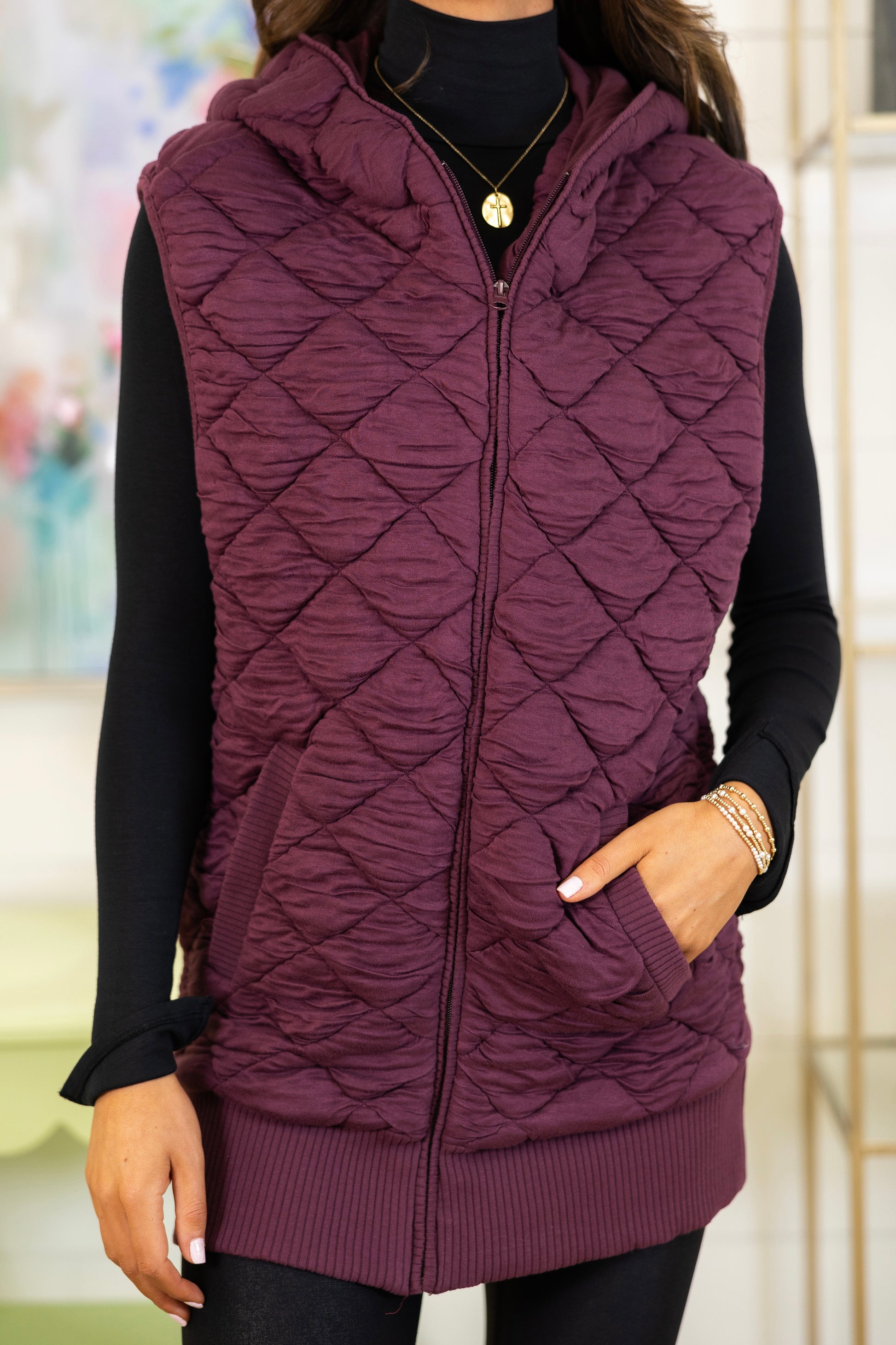 The Winslet Quilted Vest-Vest-Mono B-The Village Shoppe, Women’s Fashion Boutique, Shop Online and In Store - Located in Muscle Shoals, AL.