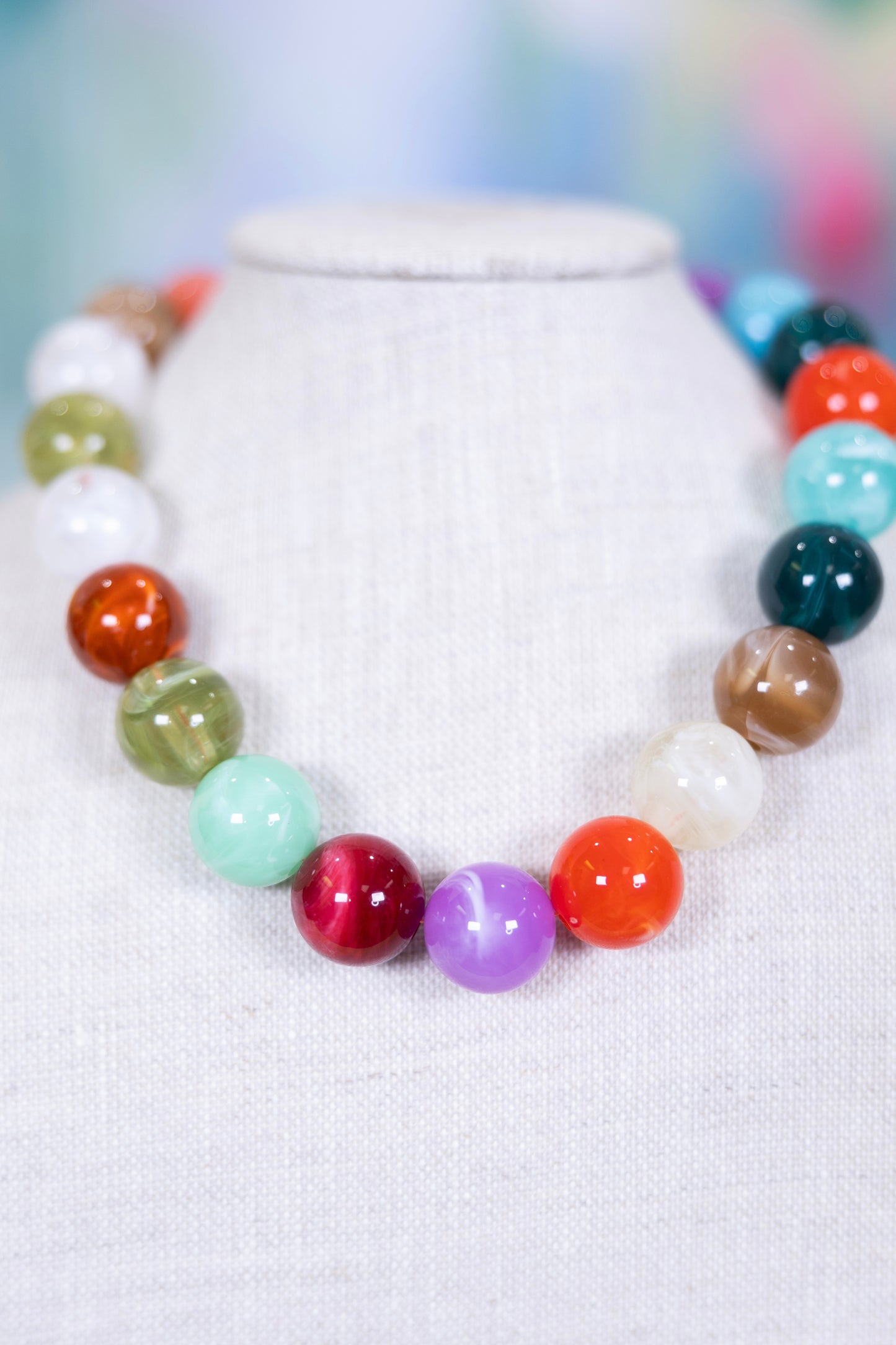Sweet Tart Beaded Necklace-Necklaces-Hart Designs-The Village Shoppe, Women’s Fashion Boutique, Shop Online and In Store - Located in Muscle Shoals, AL.
