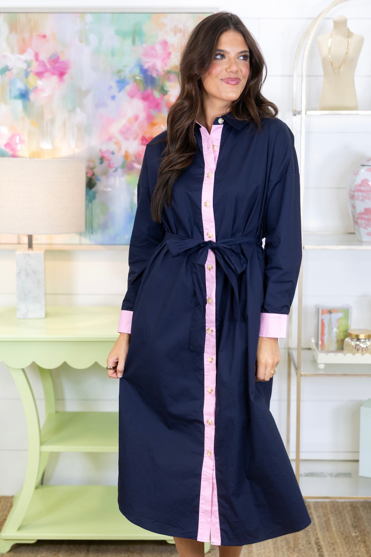 The Somerset Shirt Dress-Midi Dress-Jodifl-The Village Shoppe, Women’s Fashion Boutique, Shop Online and In Store - Located in Muscle Shoals, AL.