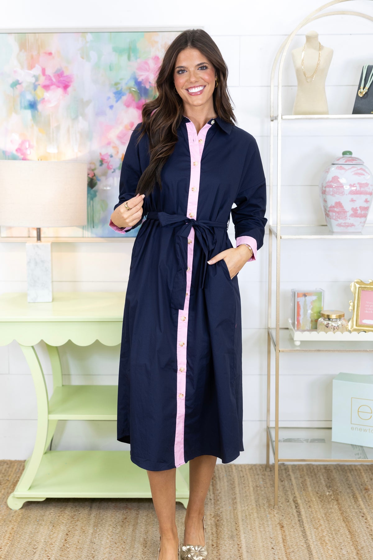 The Somerset Shirt Dress-Midi Dress-Jodifl-The Village Shoppe, Women’s Fashion Boutique, Shop Online and In Store - Located in Muscle Shoals, AL.