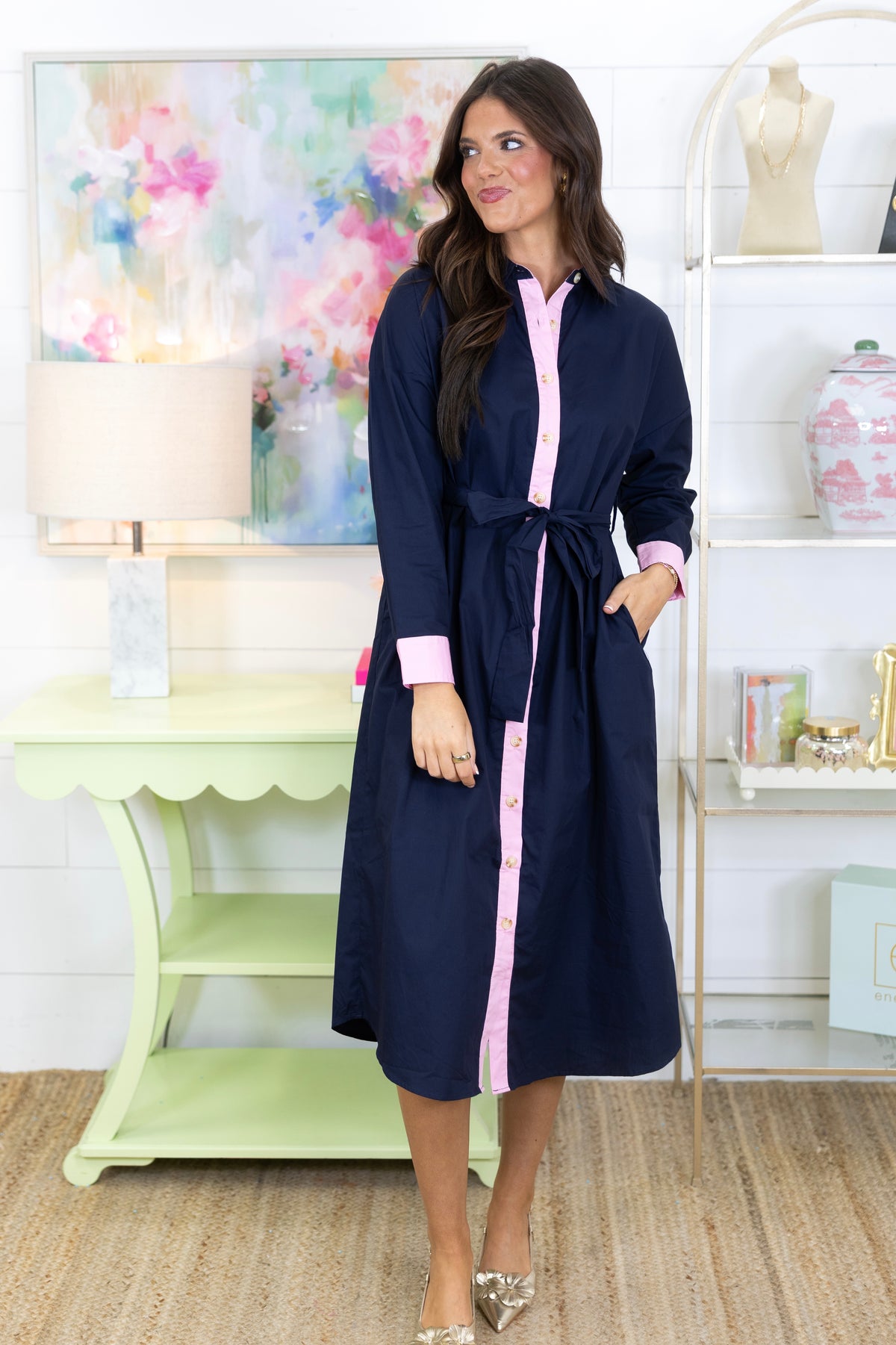 The Somerset Shirt Dress-Midi Dress-Jodifl-The Village Shoppe, Women’s Fashion Boutique, Shop Online and In Store - Located in Muscle Shoals, AL.