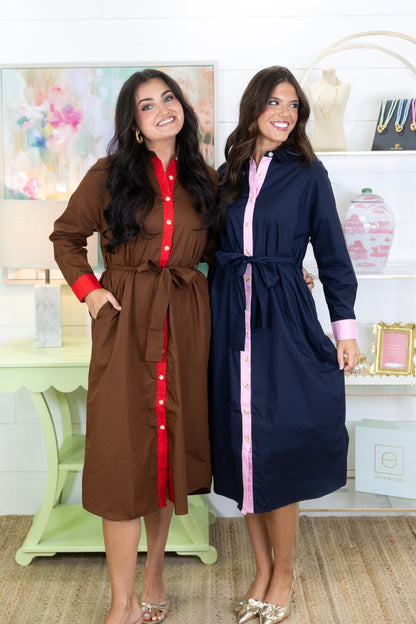 The Somerset Shirt Dress-Midi Dress-Jodifl-The Village Shoppe, Women’s Fashion Boutique, Shop Online and In Store - Located in Muscle Shoals, AL.