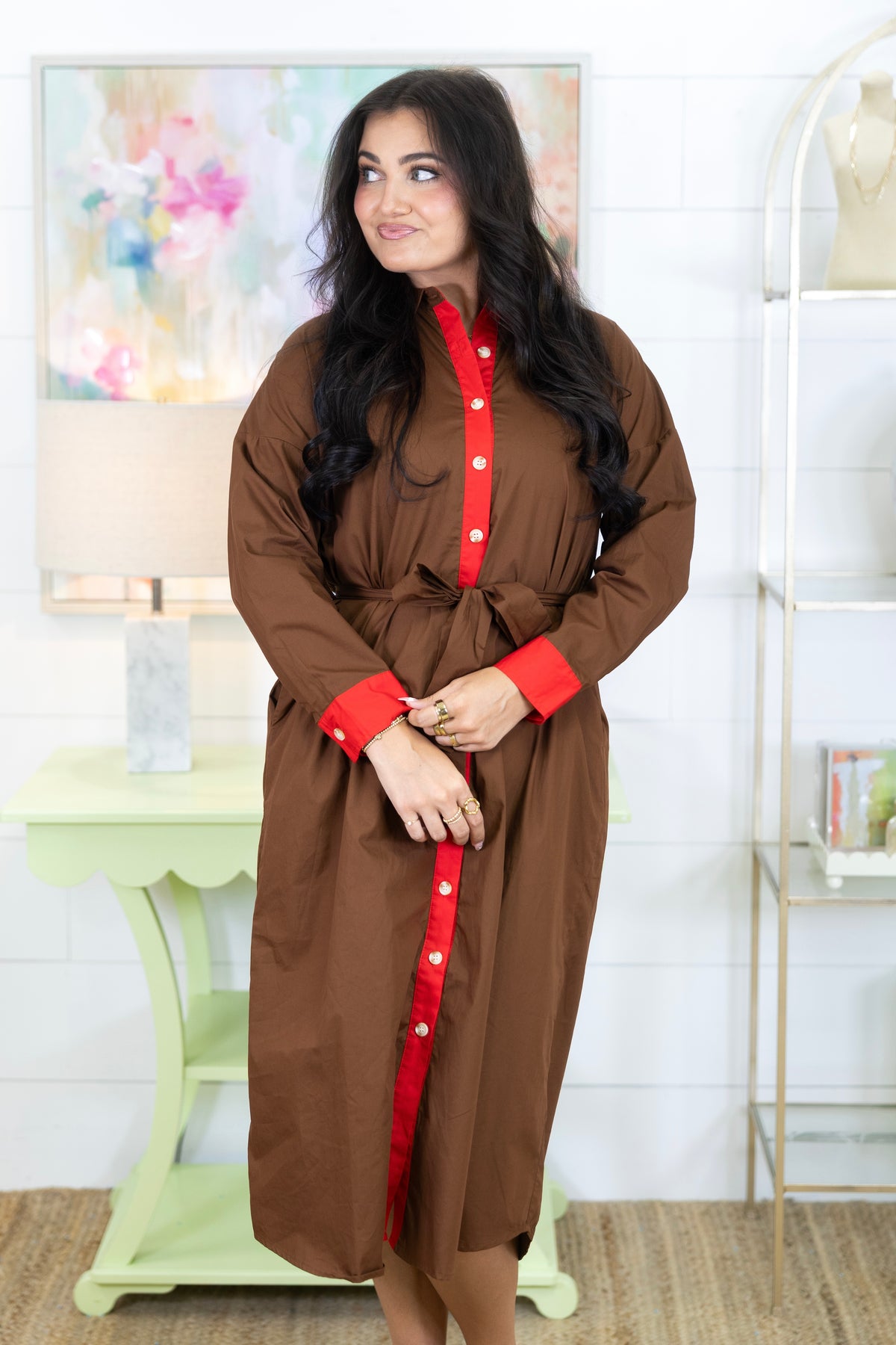 The Somerset Shirt Dress-Midi Dress-Jodifl-The Village Shoppe, Women’s Fashion Boutique, Shop Online and In Store - Located in Muscle Shoals, AL.