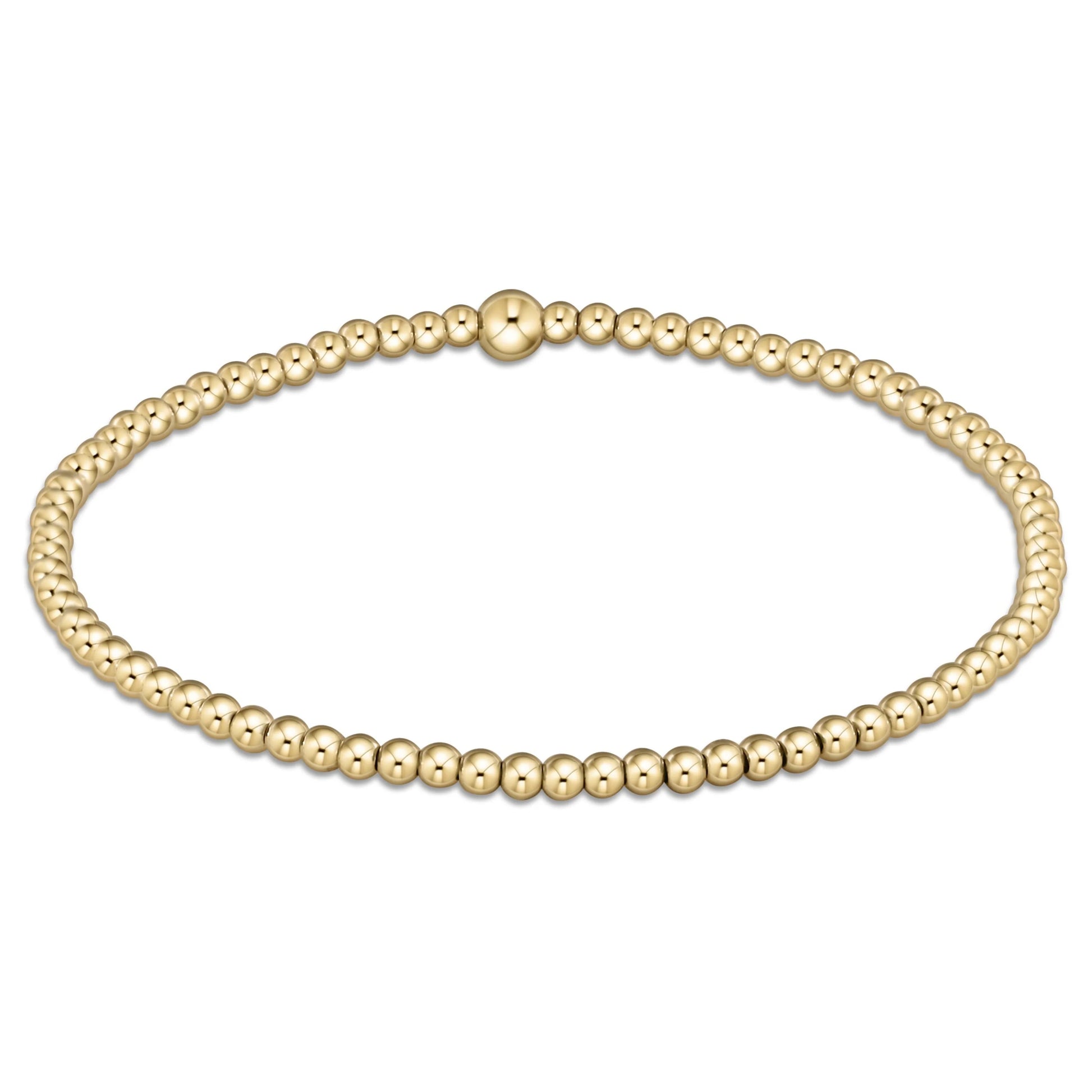E Newton Classic Gold 2.5mm Bead Bracelet-Bracelets-ENEWTON-The Village Shoppe, Women’s Fashion Boutique, Shop Online and In Store - Located in Muscle Shoals, AL.