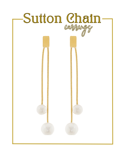 The Sutton Chain Earrings-Earrings-Golden Stella-The Village Shoppe, Women’s Fashion Boutique, Shop Online and In Store - Located in Muscle Shoals, AL.