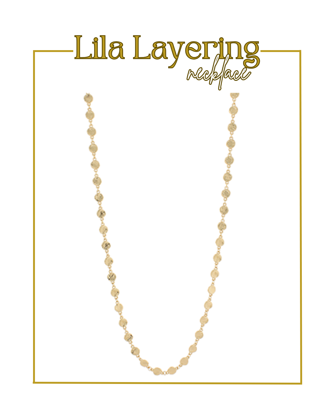 Lila Layering Necklace-Necklaces-Golden Stella-The Village Shoppe, Women’s Fashion Boutique, Shop Online and In Store - Located in Muscle Shoals, AL.