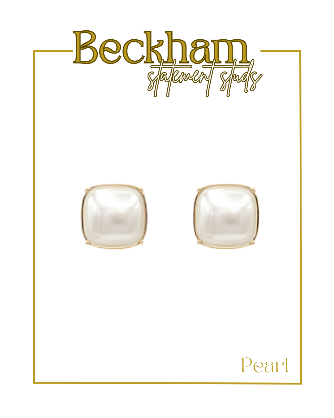 Beckham Statement Studs-Earrings-Golden Stella-The Village Shoppe, Women’s Fashion Boutique, Shop Online and In Store - Located in Muscle Shoals, AL.