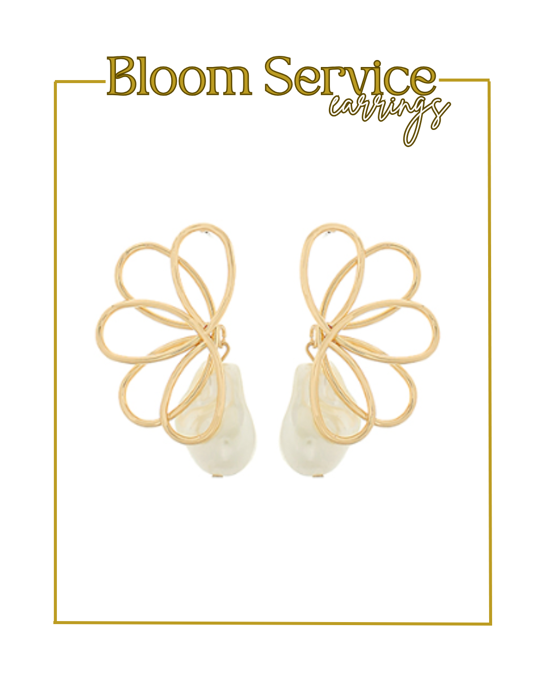 Bloom Service Earrings-Earrings-Golden Stella-The Village Shoppe, Women’s Fashion Boutique, Shop Online and In Store - Located in Muscle Shoals, AL.