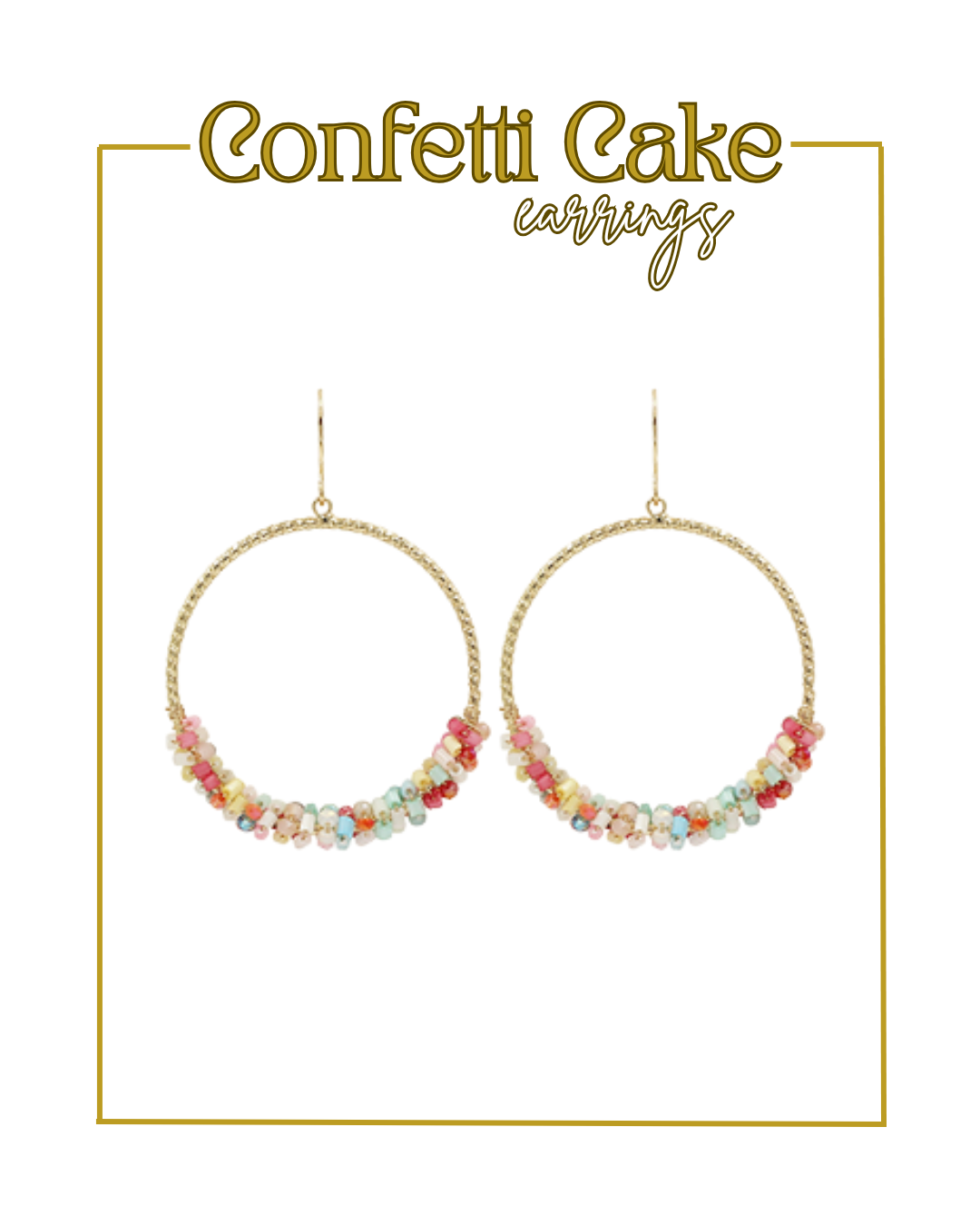 Confetti Cake Earrings-Earrings-Golden Stella-The Village Shoppe, Women’s Fashion Boutique, Shop Online and In Store - Located in Muscle Shoals, AL.