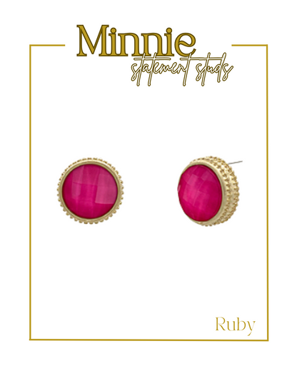 Minnie Statement Studs-Earrings-Golden Stella-The Village Shoppe, Women’s Fashion Boutique, Shop Online and In Store - Located in Muscle Shoals, AL.