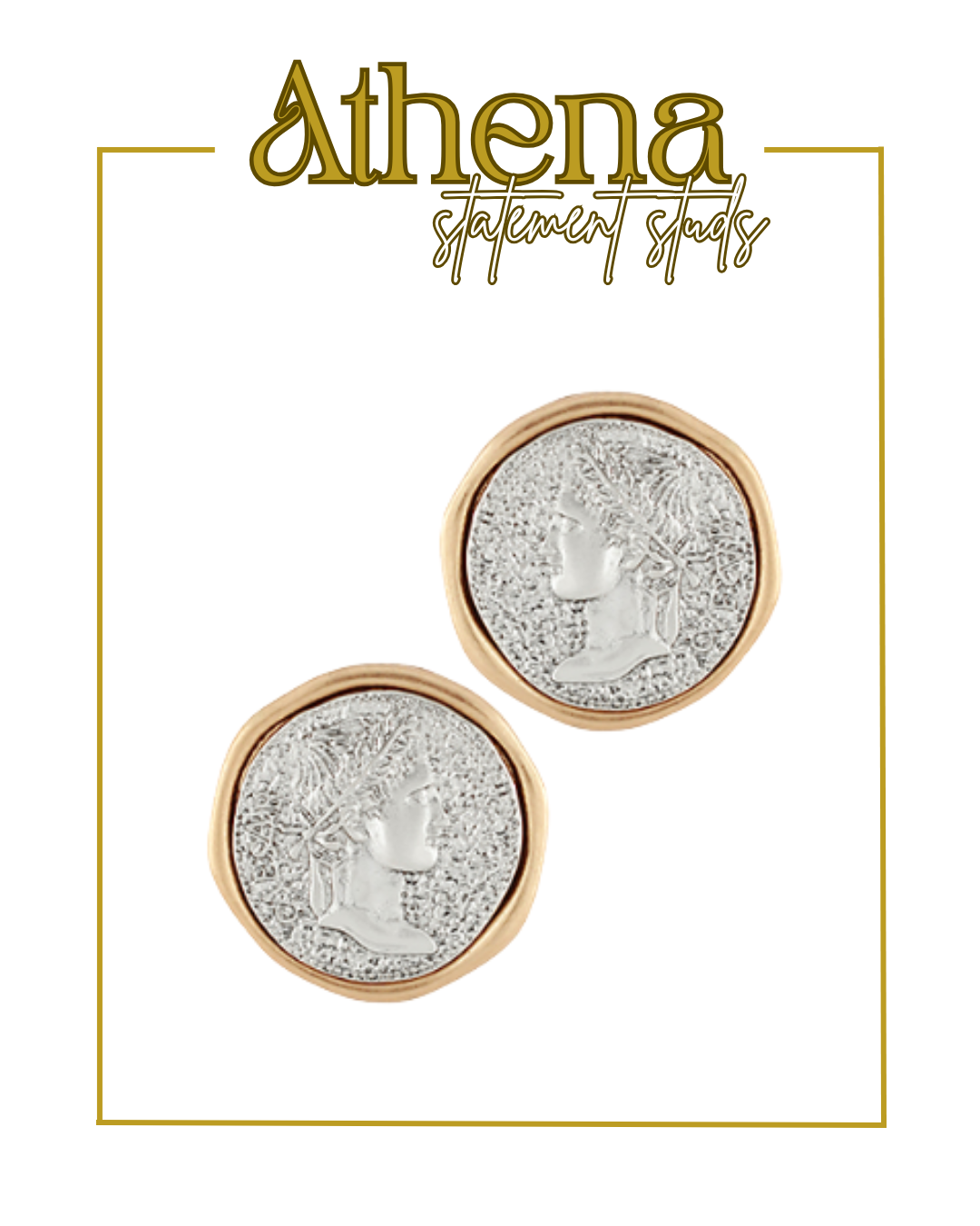 Athena Statement Studs-Earrings-Golden Stella-The Village Shoppe, Women’s Fashion Boutique, Shop Online and In Store - Located in Muscle Shoals, AL.