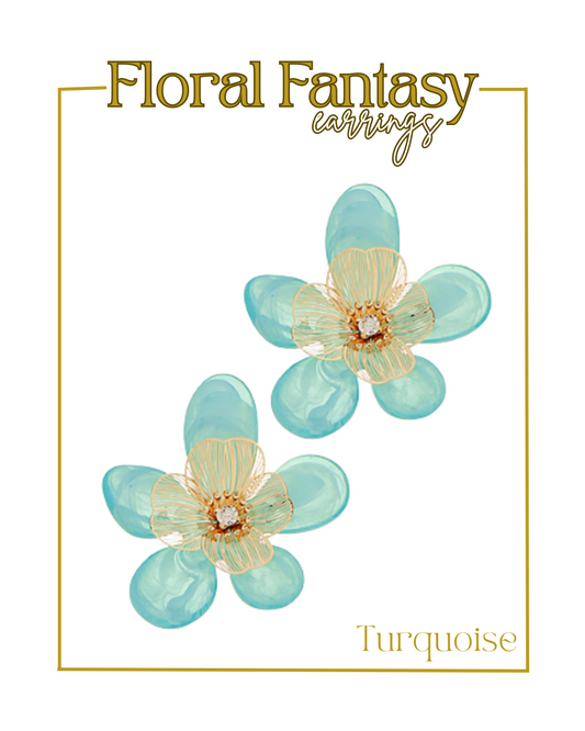Floral Fantasy Earrings-Earrings-Golden Stella-The Village Shoppe, Women’s Fashion Boutique, Shop Online and In Store - Located in Muscle Shoals, AL.