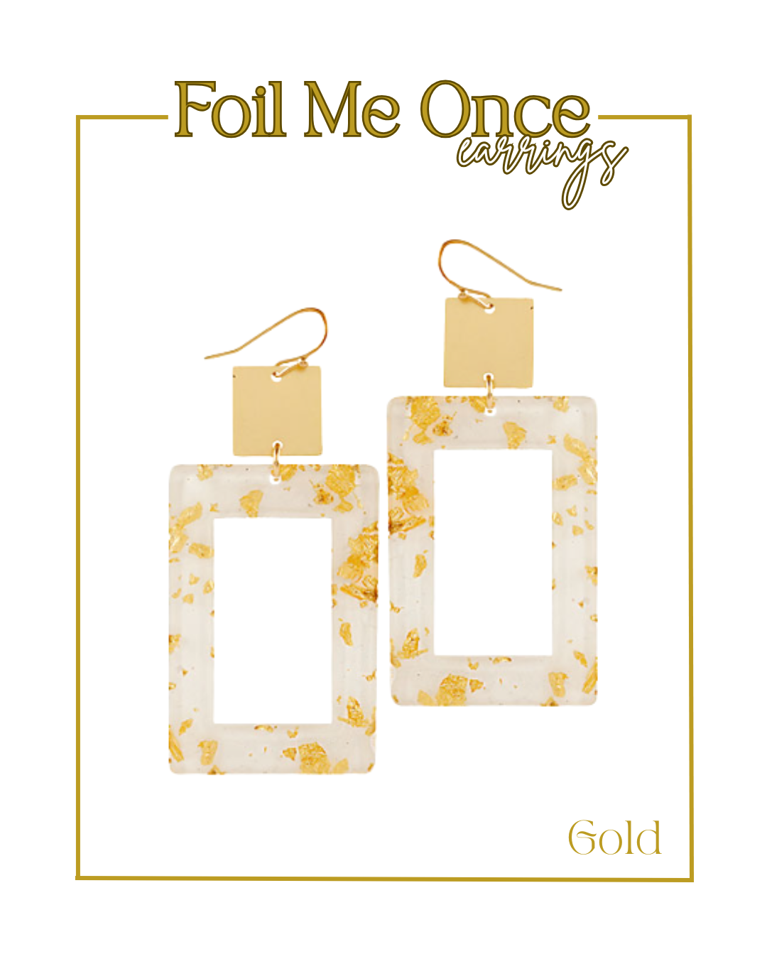 Foil Me Once Earrings-Earrings-Golden Stella-The Village Shoppe, Women’s Fashion Boutique, Shop Online and In Store - Located in Muscle Shoals, AL.