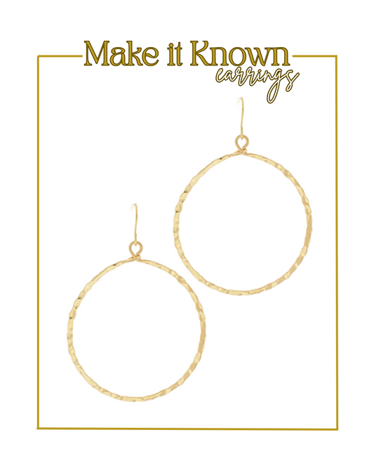 Make it Known Earrings-Earrings-Golden Stella-The Village Shoppe, Women’s Fashion Boutique, Shop Online and In Store - Located in Muscle Shoals, AL.