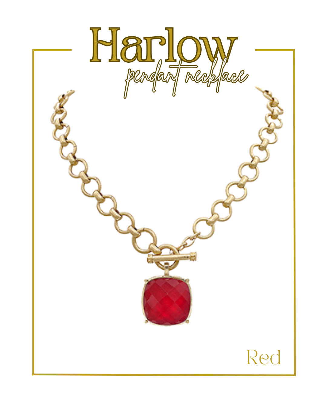 Harlow Pendant Necklace-Necklaces-Golden Stella-The Village Shoppe, Women’s Fashion Boutique, Shop Online and In Store - Located in Muscle Shoals, AL.