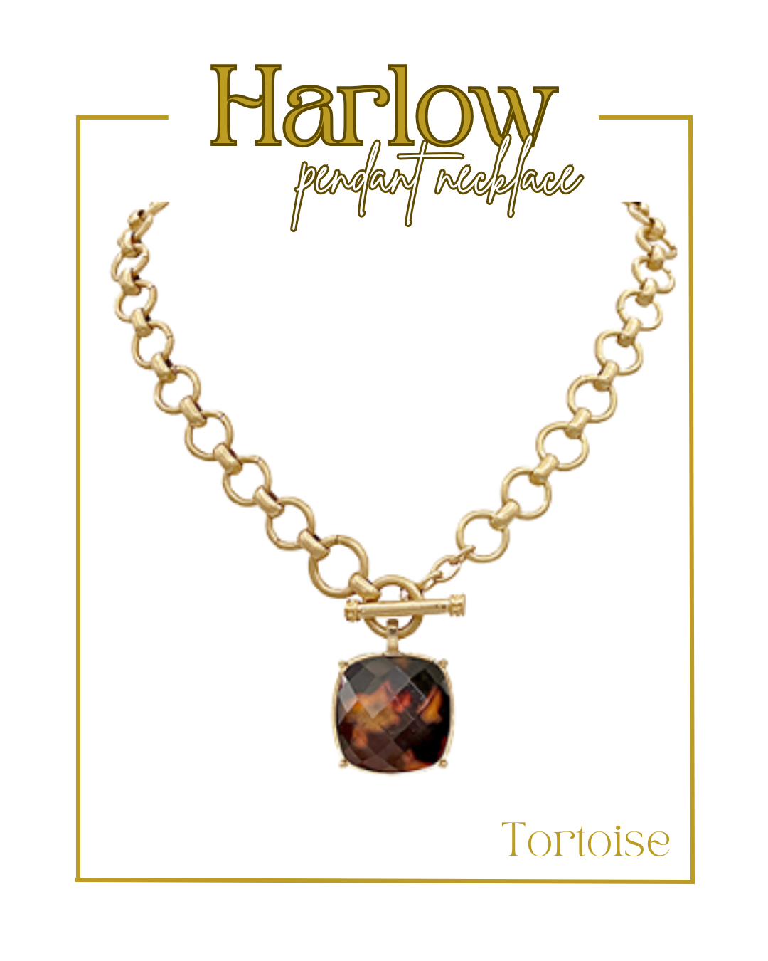 Harlow Pendant Necklace-Necklaces-Golden Stella-The Village Shoppe, Women’s Fashion Boutique, Shop Online and In Store - Located in Muscle Shoals, AL.