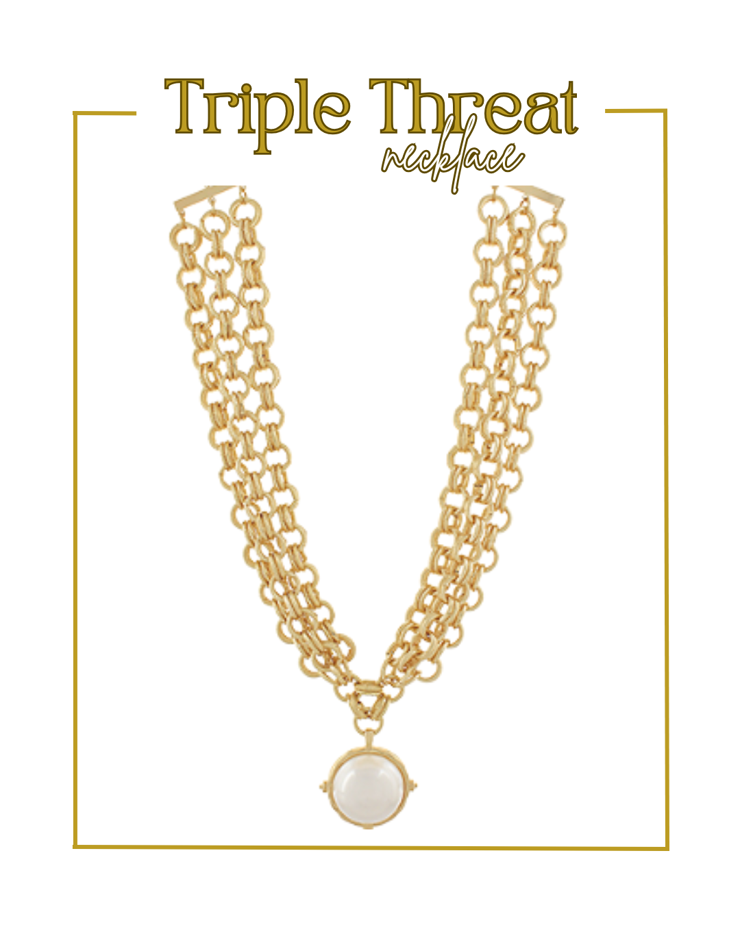 Triple Threat Necklace-Necklaces-Golden Stella-The Village Shoppe, Women’s Fashion Boutique, Shop Online and In Store - Located in Muscle Shoals, AL.