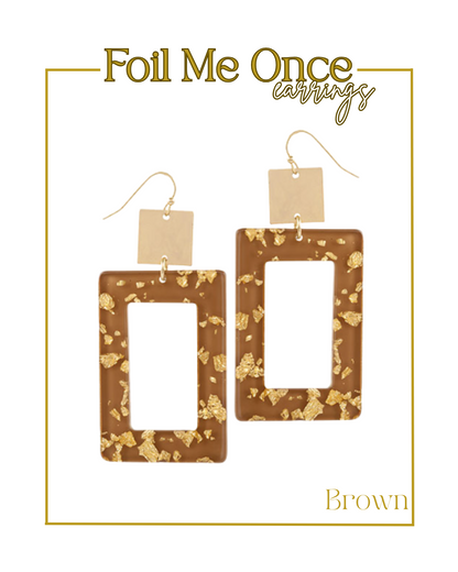 Foil Me Once Earrings-Earrings-Golden Stella-The Village Shoppe, Women’s Fashion Boutique, Shop Online and In Store - Located in Muscle Shoals, AL.