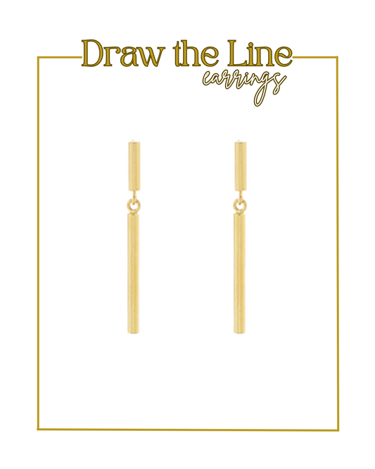Draw the Line Earrings-Earrings-Golden Stella-The Village Shoppe, Women’s Fashion Boutique, Shop Online and In Store - Located in Muscle Shoals, AL.