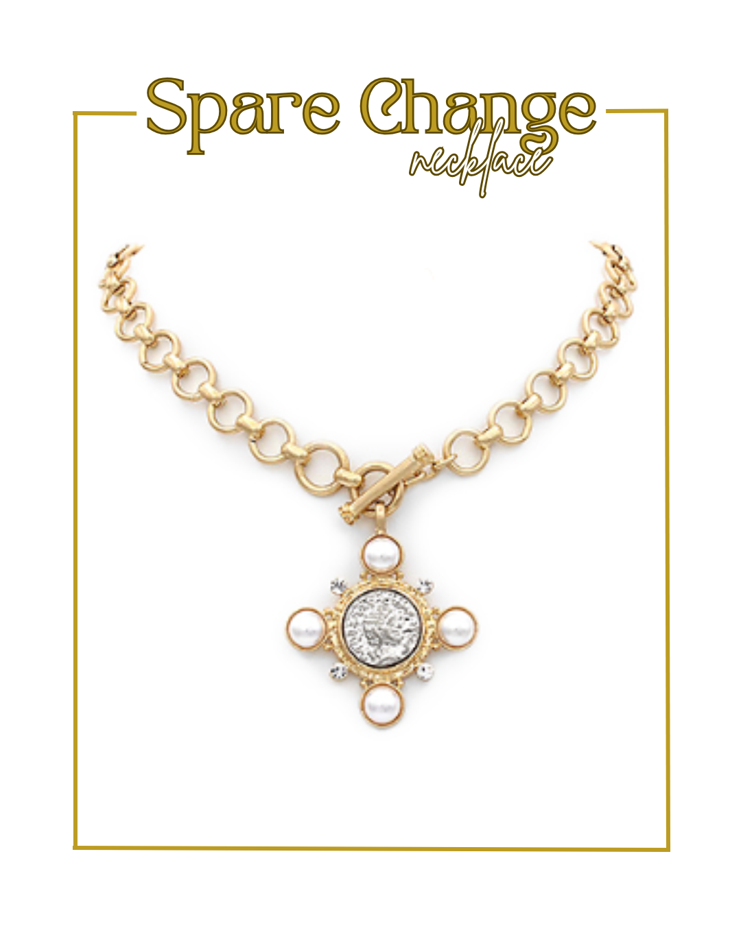 Spare Change Necklace-Necklaces-Golden Stella-The Village Shoppe, Women’s Fashion Boutique, Shop Online and In Store - Located in Muscle Shoals, AL.
