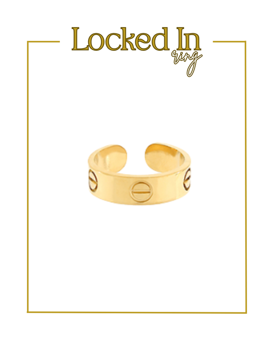 Locked In Ring-Ring-Golden Stella-The Village Shoppe, Women’s Fashion Boutique, Shop Online and In Store - Located in Muscle Shoals, AL.