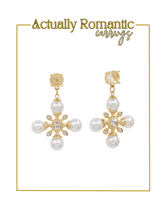 Actually Romantic Earrings-Earrings-Golden Stella-The Village Shoppe, Women’s Fashion Boutique, Shop Online and In Store - Located in Muscle Shoals, AL.