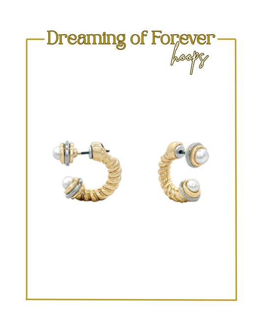 Dreaming of Forever Hoops-Earrings-Golden Stella-The Village Shoppe, Women’s Fashion Boutique, Shop Online and In Store - Located in Muscle Shoals, AL.