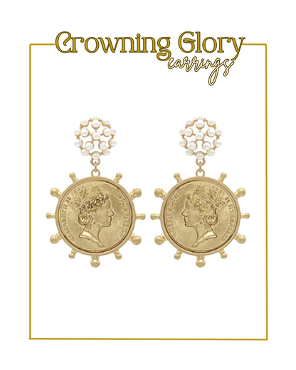 Crowning Glory Earrings-Earrings-Golden Stella-The Village Shoppe, Women’s Fashion Boutique, Shop Online and In Store - Located in Muscle Shoals, AL.