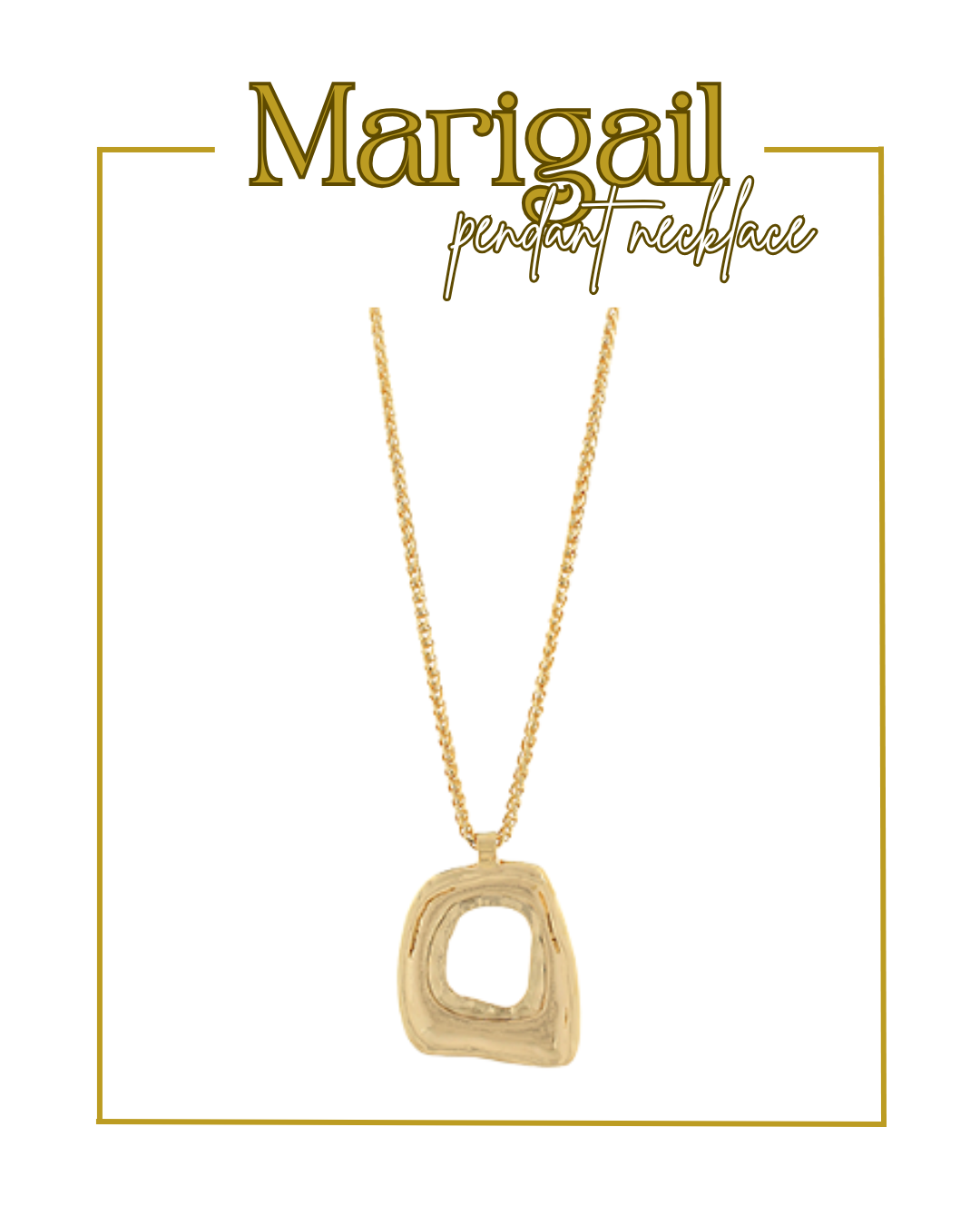Marigail Pendant Necklace-Necklaces-Golden Stella-The Village Shoppe, Women’s Fashion Boutique, Shop Online and In Store - Located in Muscle Shoals, AL.
