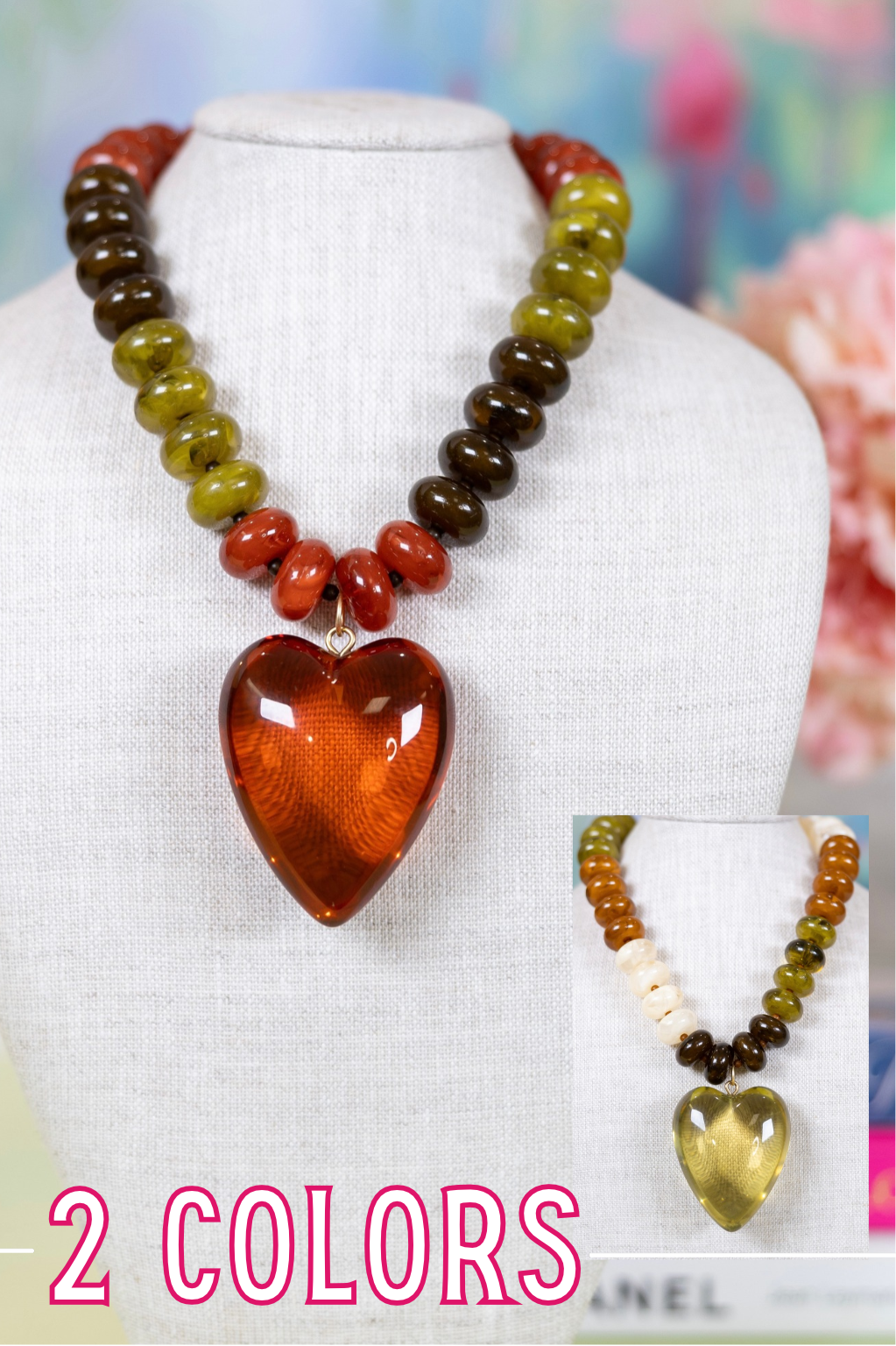 Heart of Glass Pendant Necklace-Necklaces-Hart Designs-The Village Shoppe, Women’s Fashion Boutique, Shop Online and In Store - Located in Muscle Shoals, AL.