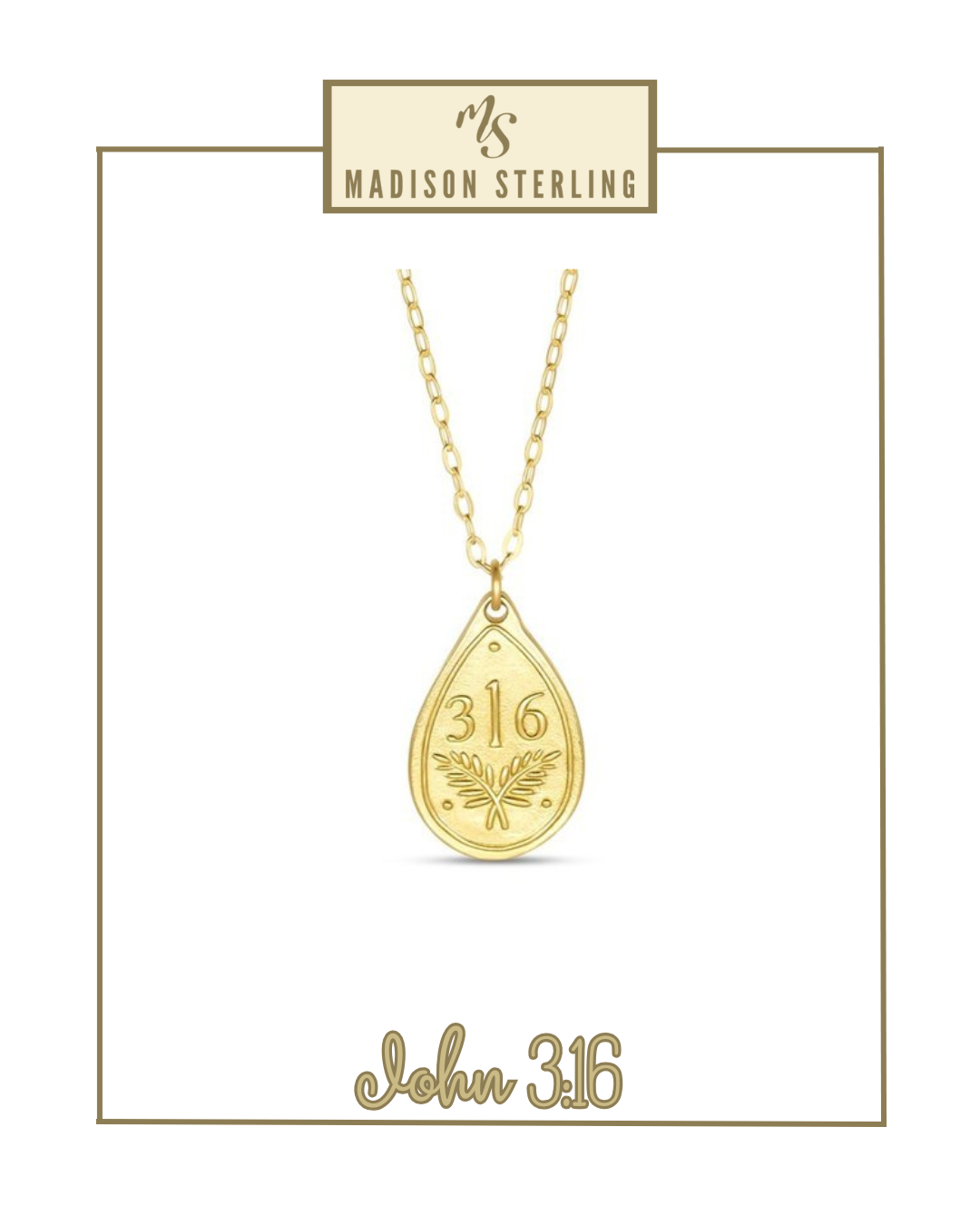 Scripture Necklace | Madison Sterling-Necklaces-Madison Sterling-The Village Shoppe, Women’s Fashion Boutique, Shop Online and In Store - Located in Muscle Shoals, AL.