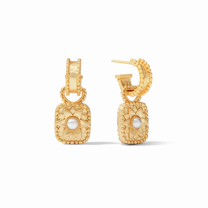 Julie Vos Marbella Hoop & Charm Earring-Earrings-Julie Vos-The Village Shoppe, Women’s Fashion Boutique, Shop Online and In Store - Located in Muscle Shoals, AL.