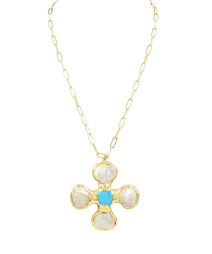 To Be Known Pearl Cross Necklace-Necklaces-Golden Stella-The Village Shoppe, Women’s Fashion Boutique, Shop Online and In Store - Located in Muscle Shoals, AL.