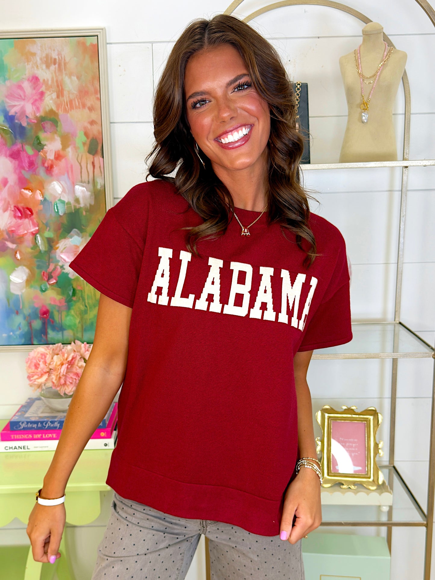 Rammer Jammer Sweater-Short Sleeves-Tea N Rose-The Village Shoppe, Women’s Fashion Boutique, Shop Online and In Store - Located in Muscle Shoals, AL.