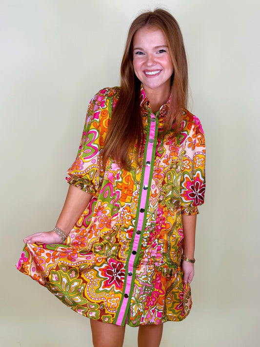 The Griffin Dress-Mini Dress-THML-The Village Shoppe, Women’s Fashion Boutique, Shop Online and In Store - Located in Muscle Shoals, AL.