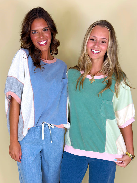 The Patterson Top-Short Sleeves-Easel-The Village Shoppe, Women’s Fashion Boutique, Shop Online and In Store - Located in Muscle Shoals, AL.