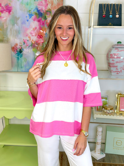 Season of the Stripe Tee-Short Sleeves-Aemi + Co-The Village Shoppe, Women’s Fashion Boutique, Shop Online and In Store - Located in Muscle Shoals, AL.