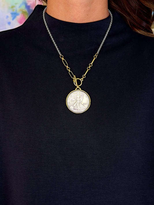 Money Talks Necklace-Necklaces-The Village Shoppe-The Village Shoppe, Women’s Fashion Boutique, Shop Online and In Store - Located in Muscle Shoals, AL.