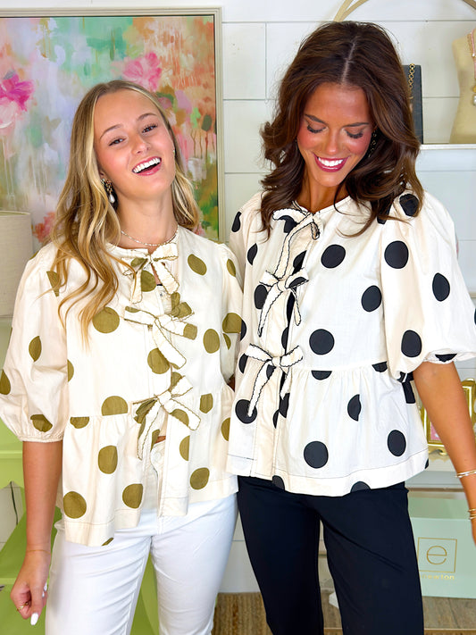 Bow & Behold Top-Short Sleeves-Oddi-The Village Shoppe, Women’s Fashion Boutique, Shop Online and In Store - Located in Muscle Shoals, AL.