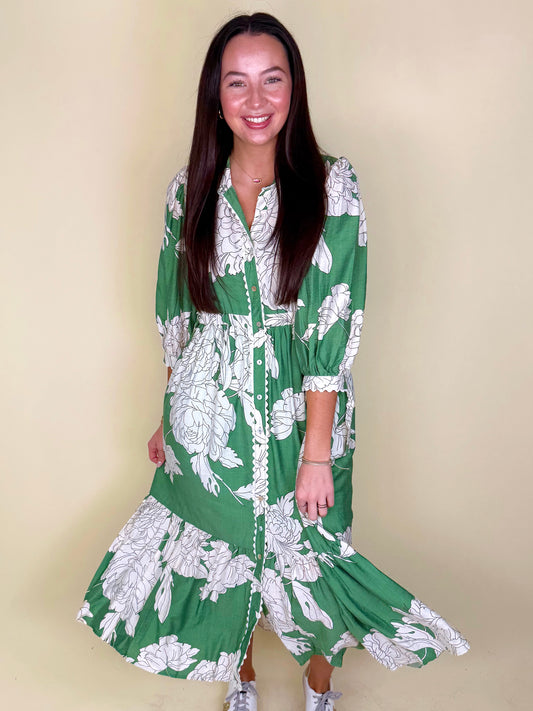 The Autumn Midi Dress-Midi Dress-Entro-The Village Shoppe, Women’s Fashion Boutique, Shop Online and In Store - Located in Muscle Shoals, AL.