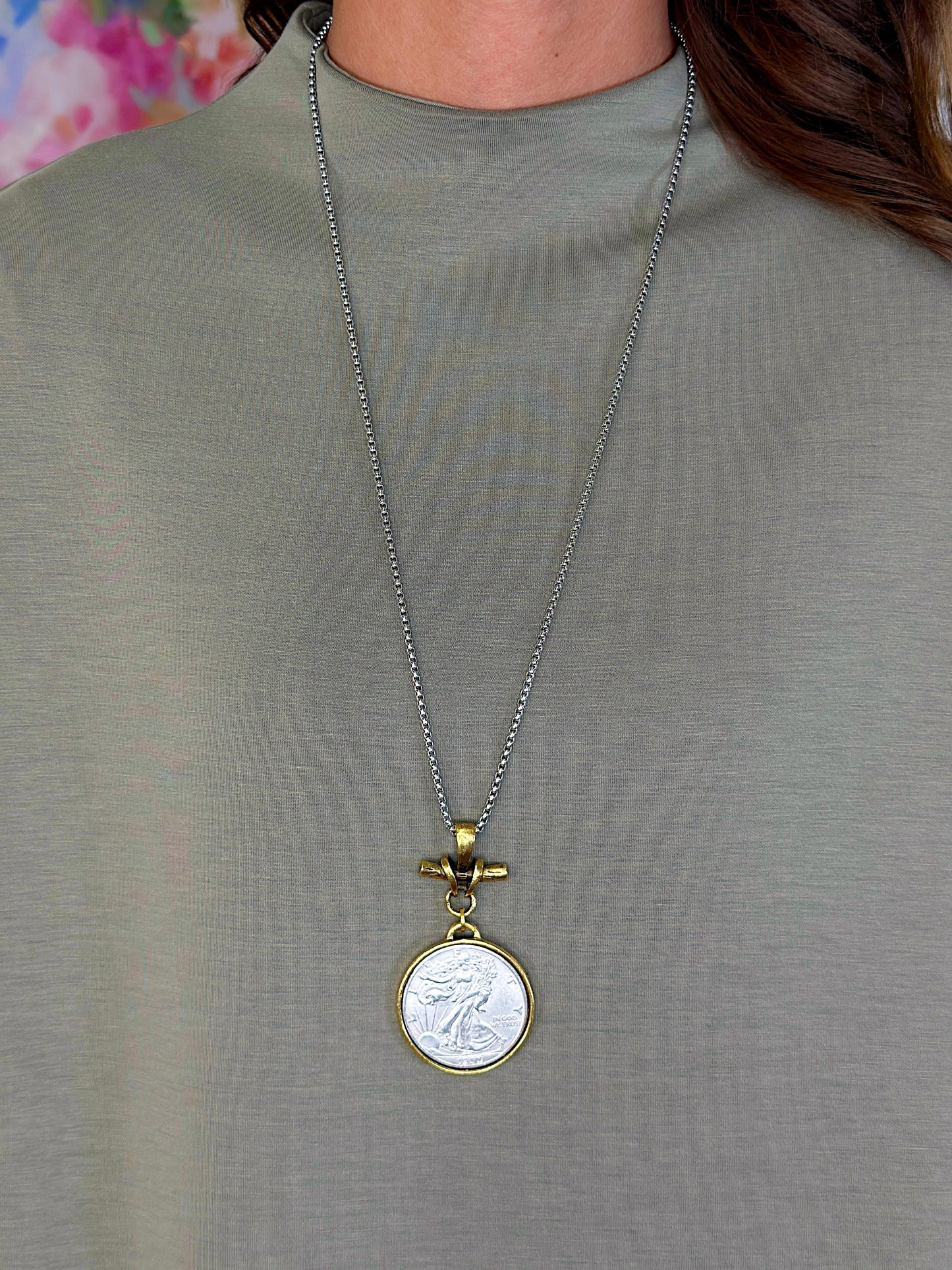 Pursuit of Happiness Coin Necklace-Necklaces-The Village Shoppe-The Village Shoppe, Women’s Fashion Boutique, Shop Online and In Store - Located in Muscle Shoals, AL.