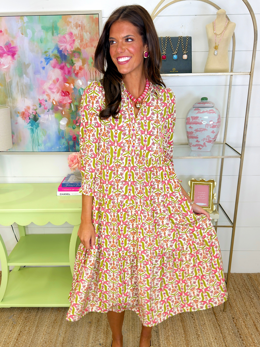 The Dottie Midi Dress-Midi Dress-Mary Square-The Village Shoppe, Women’s Fashion Boutique, Shop Online and In Store - Located in Muscle Shoals, AL.