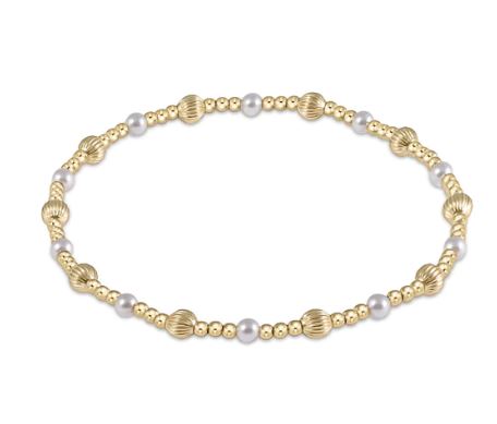 E Newton Dignity Sincerity Pattern 4mm Bead Bracelet - Pearl-Bracelets-ENEWTON-The Village Shoppe, Women’s Fashion Boutique, Shop Online and In Store - Located in Muscle Shoals, AL.