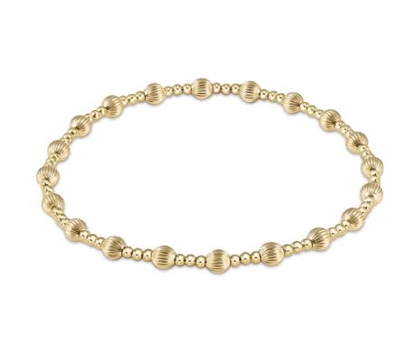 E Newton Dignity Sincerity Pattern 4mm Bead Bracelet - Gold-Bracelets-ENEWTON-The Village Shoppe, Women’s Fashion Boutique, Shop Online and In Store - Located in Muscle Shoals, AL.