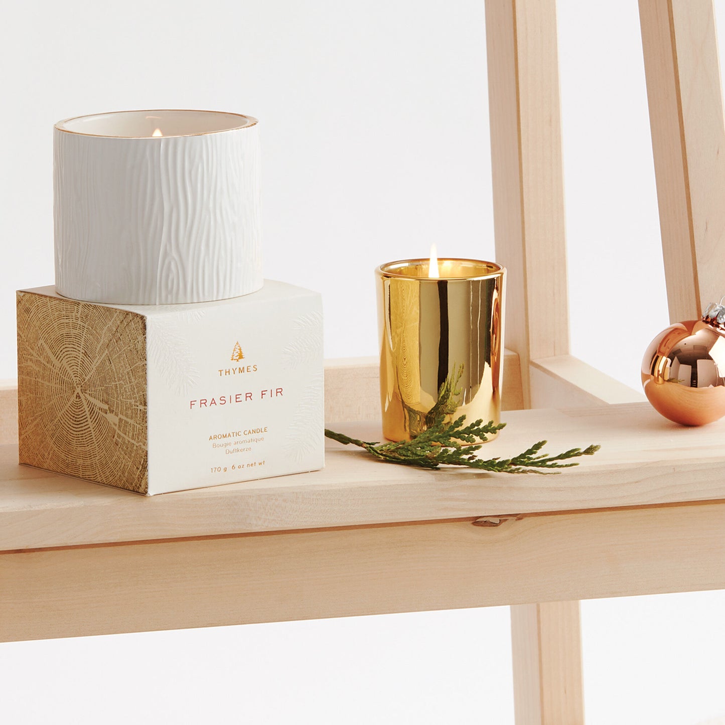 Thymes Frasier Fir Petite Ceramic Candle-Candles-Thymes-The Village Shoppe, Women’s Fashion Boutique, Shop Online and In Store - Located in Muscle Shoals, AL.
